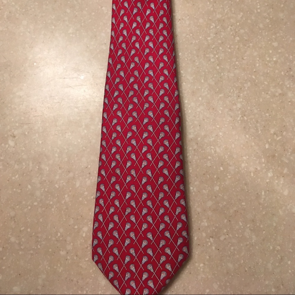 Boy's Vineyard Vines Silk Tie w/ lacrosse sticks